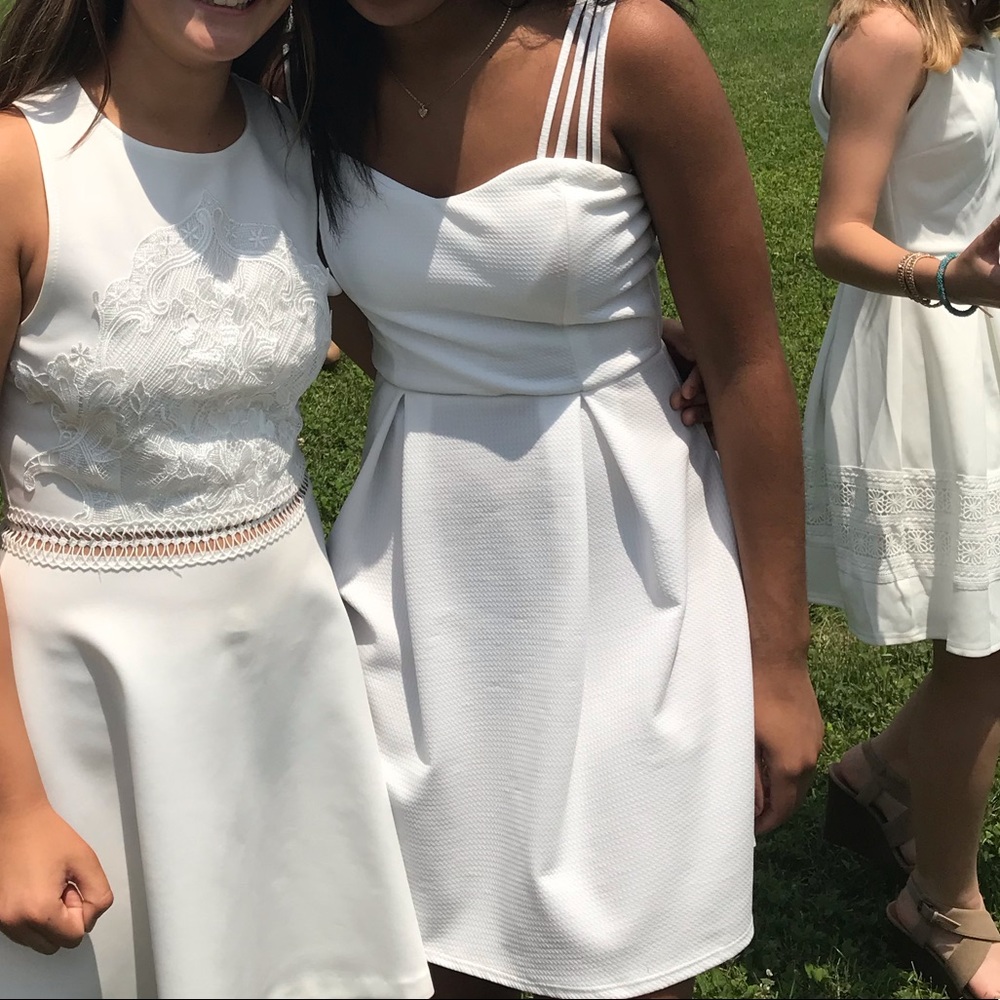 white strappy dress